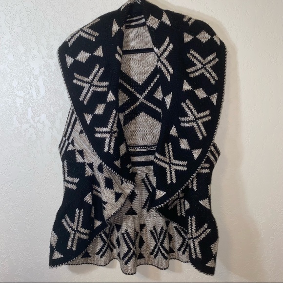 Reversible Knit Cardigan Sweater Vest - Picture 3 of 6